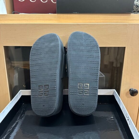 Givenchy Size 38 Paris Black Platforms Slides - Picture 5 of 5